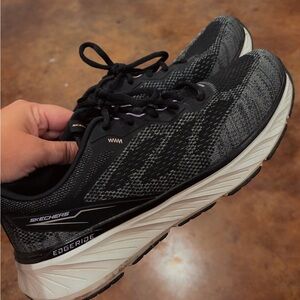 Skechers EdgeRide Black and Gray Running Shoes